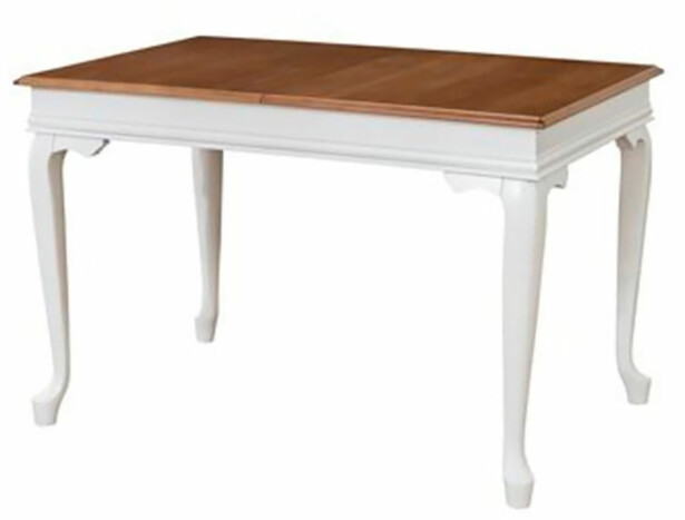 Jatkettava ruokapöytä Linento Furniture Albero29, 120/160x80cm, ruskea/valkoinen