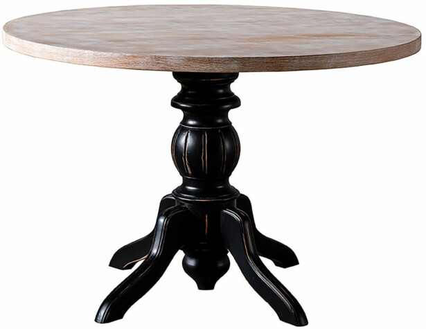 Ruokapöytä Linento Furniture Albero32, Ø115cm, musta/ruskea