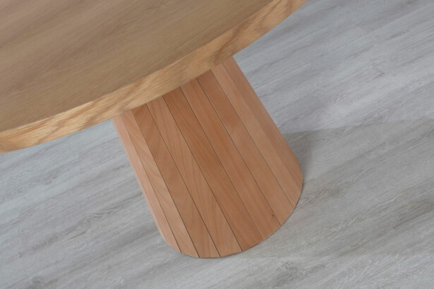 Ruokapöytä Linento Furniture Albero147, Ø100cm, ruskea