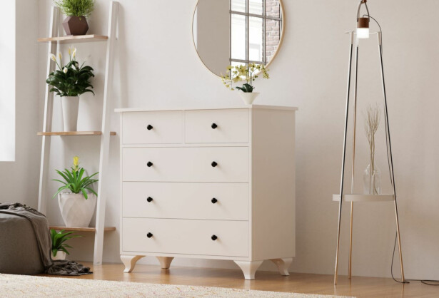 Lipasto Linento Furniture Rb-071, 90x86cm, mattavalkoinen
