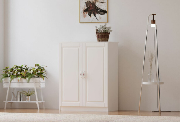 Kenkäkaappi Linento Furniture Rb-020, 70x100cm, mattavalkoinen