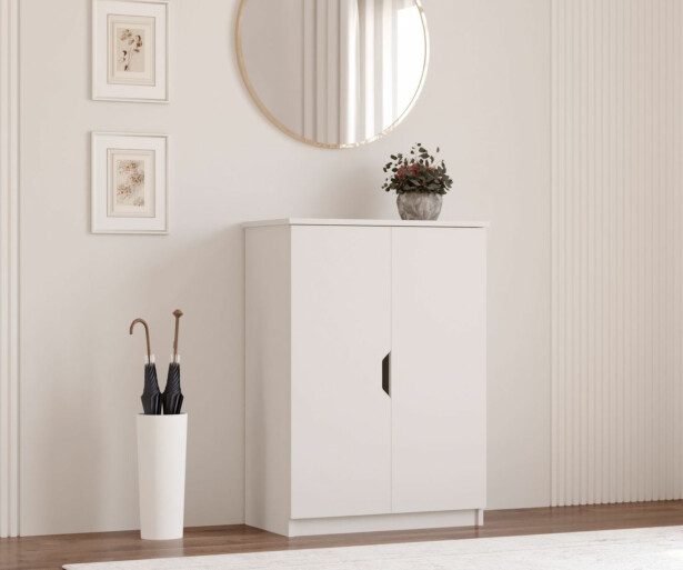 Kenkäkaappi Linento Furniture Rb-158, 70x100cm, mattavalkoinen