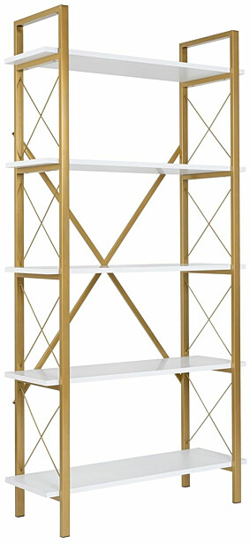 Kirjahylly Linento Furniture Elysian valkoinen/kulta