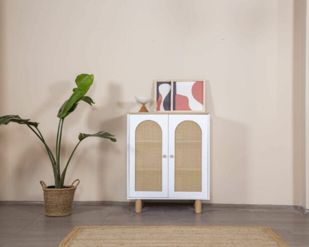 Senkki Linento Furniture Bohem, 90x105cm, ruskea/valkoinen