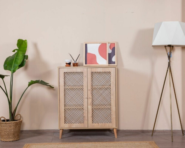 Senkki Linento Furniture Goose, 90x105cm, ruskea/valkoinen