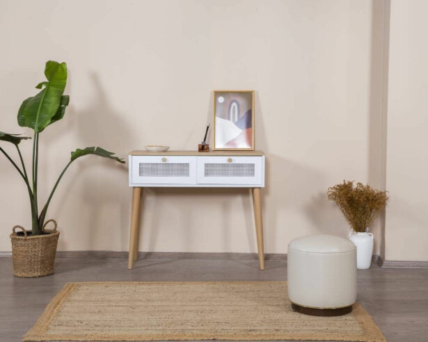 Lipasto Linento Furniture Calvin, 95x100cm, ruskea/valkoinen