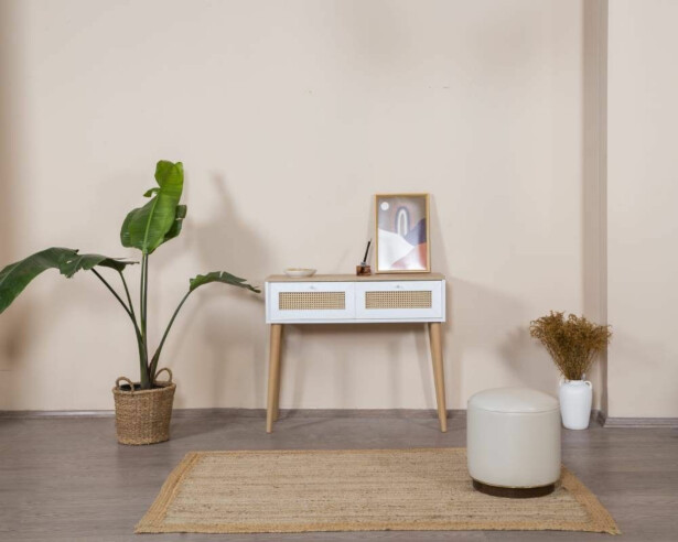 Lipasto Linento Furniture Bohem, 95x100cm, ruskea/valkoinen