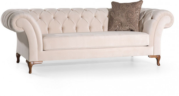 Sohva Linento Furniture Bianca, 2-istuttava, luonnonvalkoinen