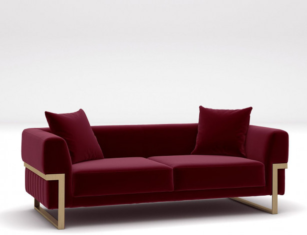 Sohva Linento Furniture Magenta, 2-istuttava, punainen