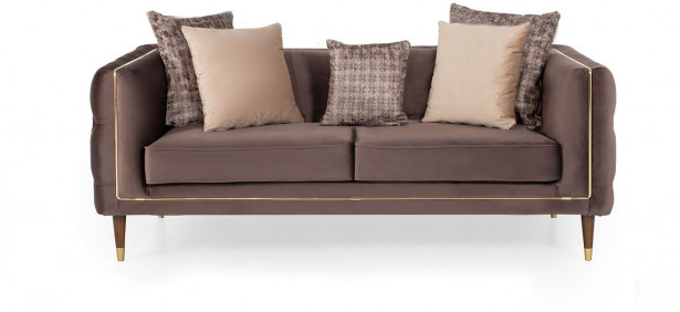 Sohva Linento Furniture Olympus, 2-istuttava, ruskea