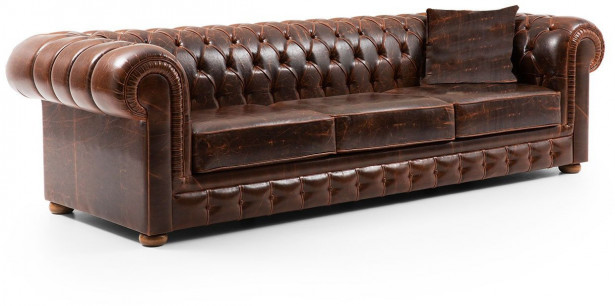 Sohva Linento Furniture Cupon, 4-istuttava, ruskea