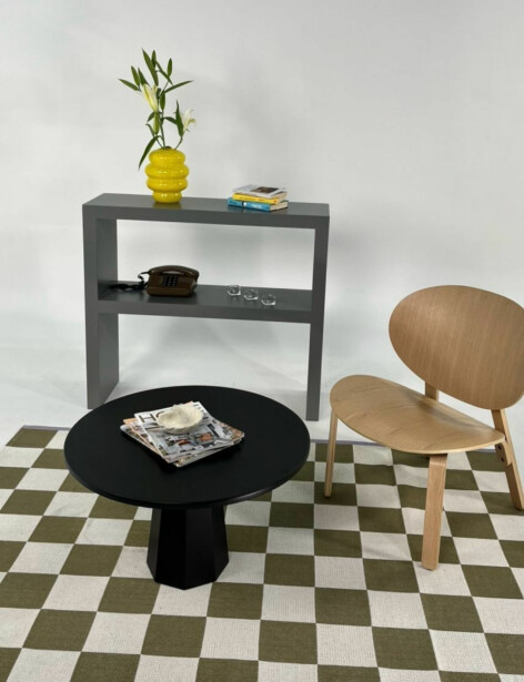 Sohvapöytä Linento Furniture Lilyum, Ø69cm, musta