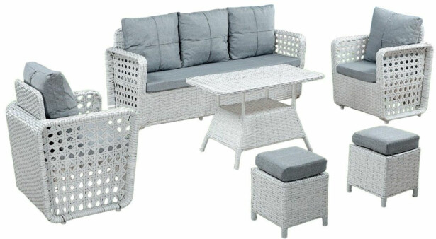 Oleskeluryhmä Linento Garden Vena, 5-istuttava, kerma
