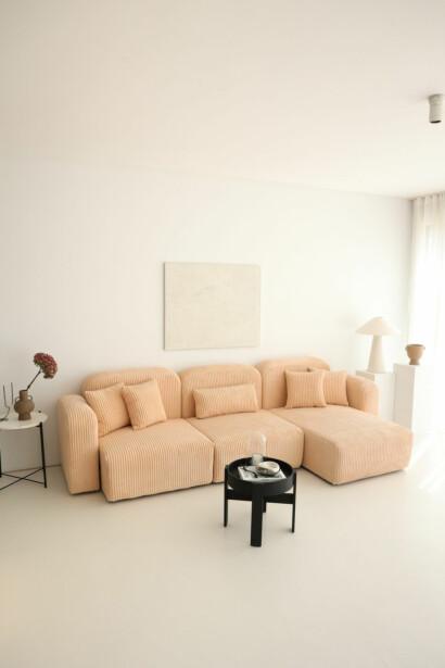 Divaanisohva Linento Furniture Kuba, 3-istuttava, sametti