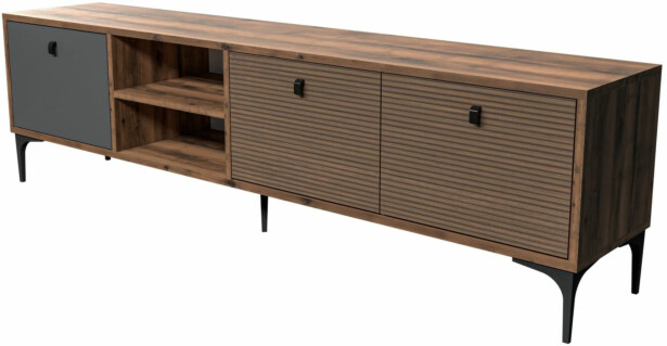 TV-taso Linento Furniture Vision 1362 saksanpähkinä/antrasiitti