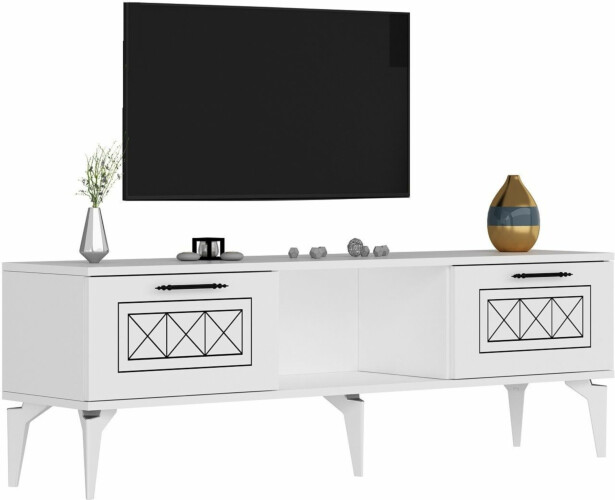 TV-taso Linento Furniture Shumen, valkoinen