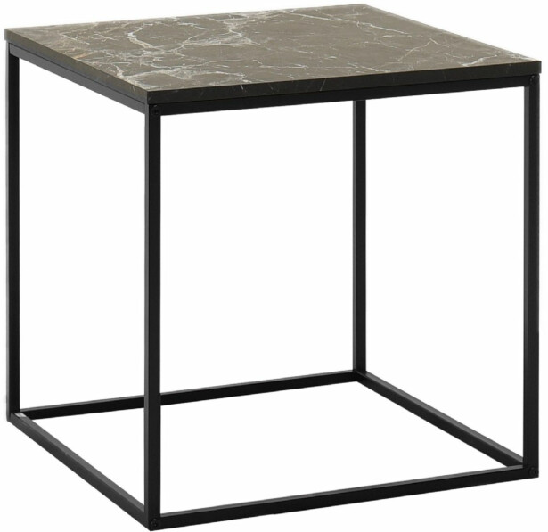 Sivupöytä Linento Furniture SHP-950-QQ-1 musta/marmori