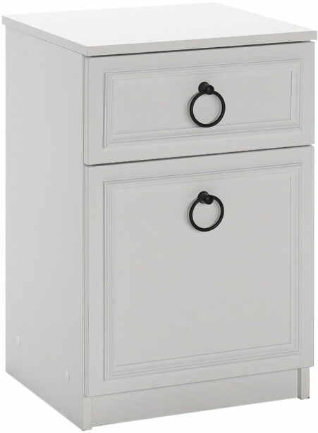 Yöpöytä Linento Furniture KMD-1311-BB-1, valkoinen