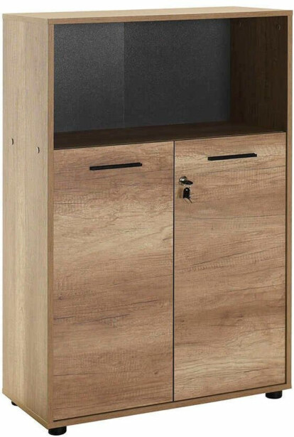 Lukollinen kaappi Linento Furniture NKT-532-TT-1, leveys 72cm, korkeus 110cm, ruskea