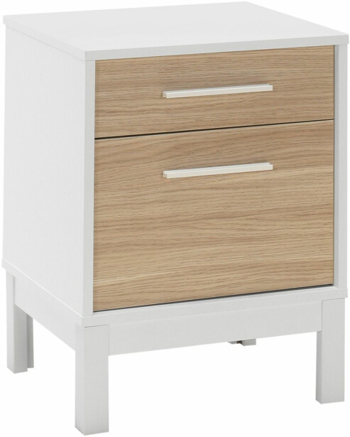 Yöpöytä Linento Furniture KMD-1411-MB-1, ruskea/valkoinen