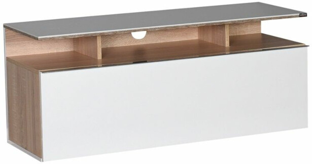 TV-taso Linento Furniture TVC-529-SP-1, 117cm, ruskea/valkoinen