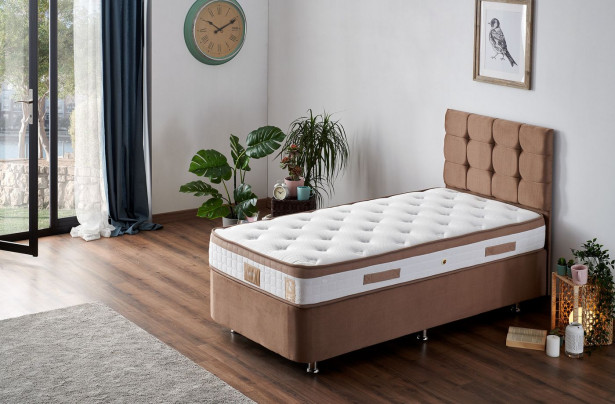 Sänkypaketti Linento Furniture Latte, 120x200cm, vaaleanruskea