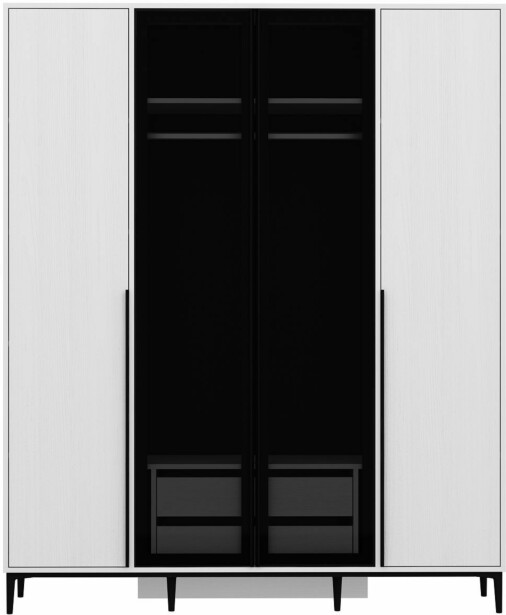 Vaatekaappi Linento Furniture Elevate 180cm, valkoinen
