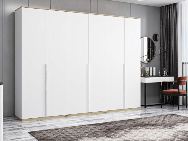 Vaatekaappi Linento Furniture Kale Line 270cm, valkoinen