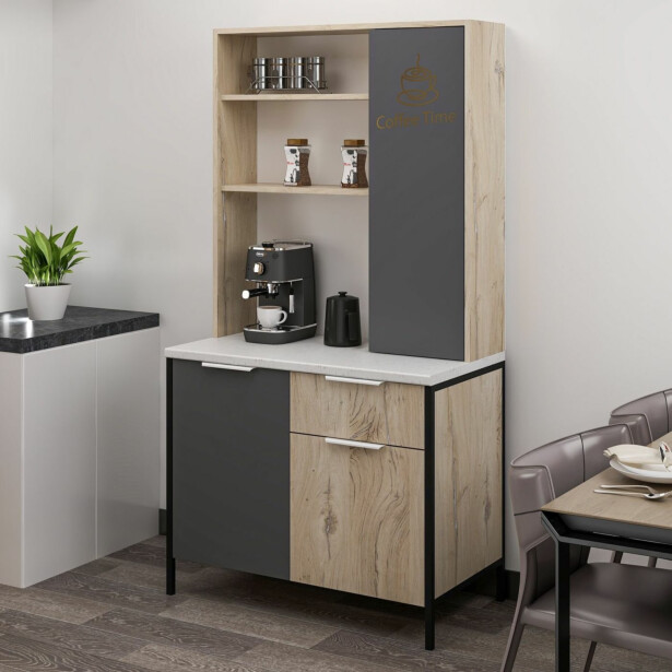 Kaappi Linento Furniture Andy 8977 antrasiitti