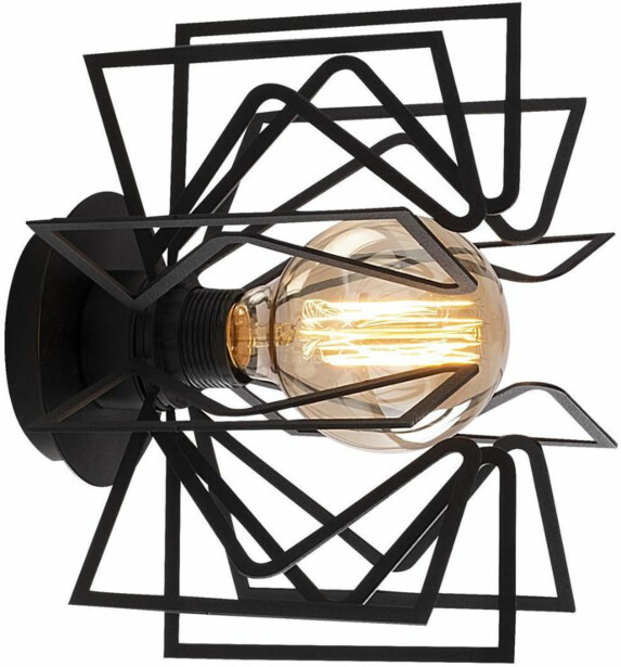 Seinävalaisin Linento Lighting Nemrut, Ø25cm, E27, musta