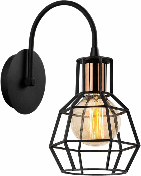 Seinävalaisin Linento Lighting Kapadokya, Ø17cm, E27, musta
