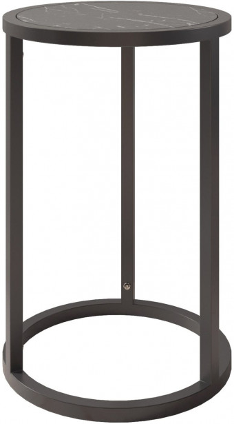 Apupöytä Linento Furniture Tambur, 35cm, musta