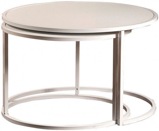 Sarjapöytä Linento Furniture Tambur, 2-osainen, valkoinen
