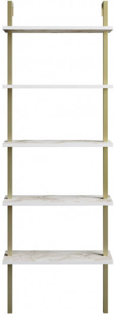 Kirjahylly Linento Furniture Piante, valkoinen/kulta
