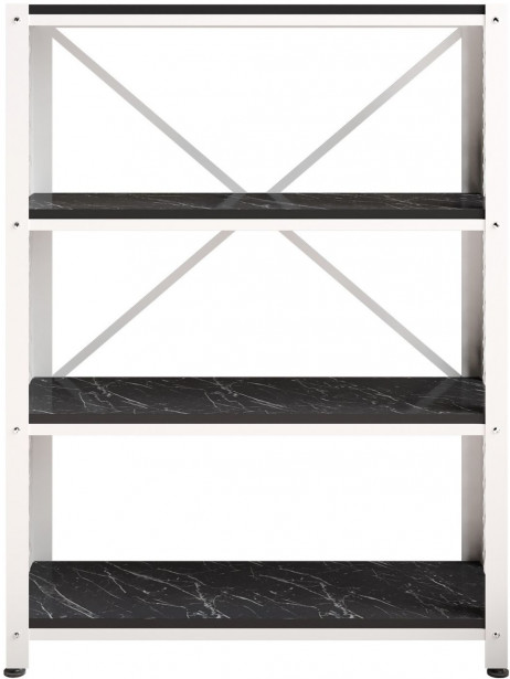 Kirjahylly Linento Furniture Shenna, valkoinen/musta