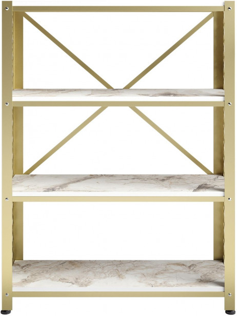 Kirjahylly Linento Furniture Shenna, kulta/valkoinen