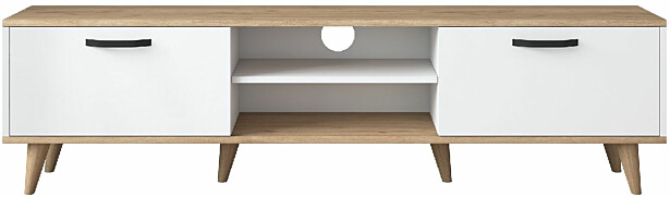 TV-taso Linento Furniture A5 890 valkoinen/pähkinä