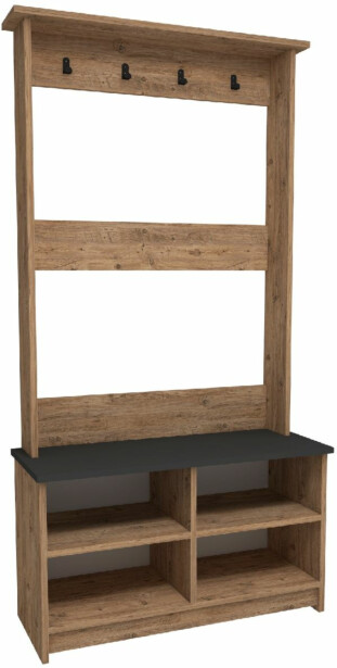 Vaatenaulakko Linento Furniture Napoli Atlantic Pine/antrasiitti
