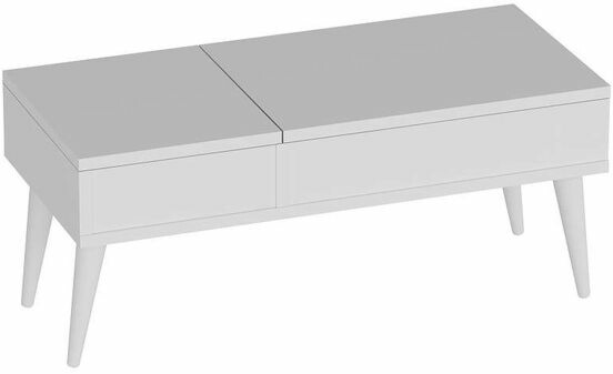 Meikkipöytä Linento Furniture Riva, peilillä, 79.5x35cm, valkoinen