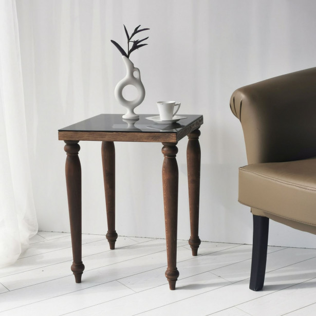 Apupöytä Linento Furniture Tango - Walnut, ruskea