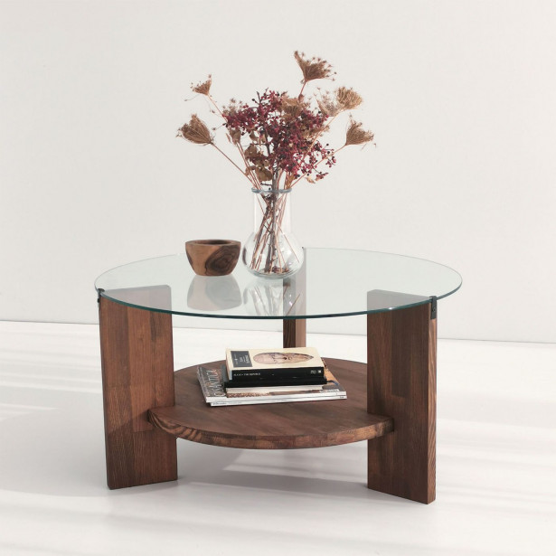 Sohvapöytä Linento Furniture Mondo, 75cm, ruskea