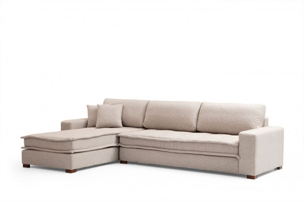 Kulmasohva Linento Furniture Lena, 4-istuttava, vasen, beige