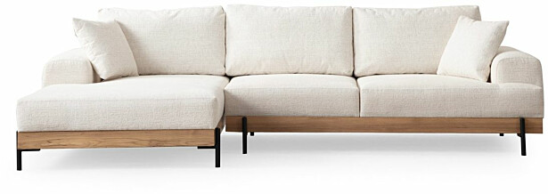 Divaanisohva Linento Furniture Eti Oak, 3-istuttava, vasen