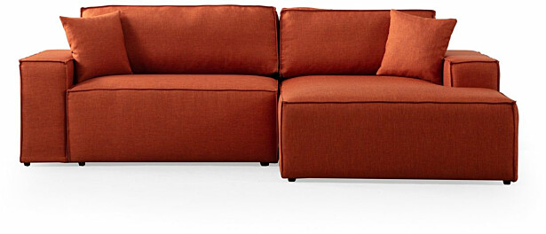 Divaanivuodesohva Linento Furniture Pirlo Corner, 3-istuttava, oikea, oranssi