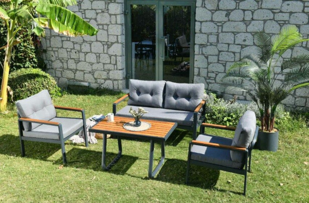 Oleskeluryhmä Linento Garden Tivoli, 4-istuttava, harmaa