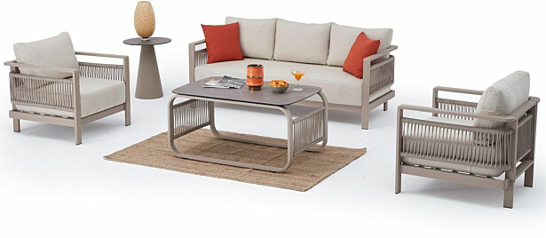 Oleskeluryhmä Linento Garden Venedik, 5-istuttava, beige