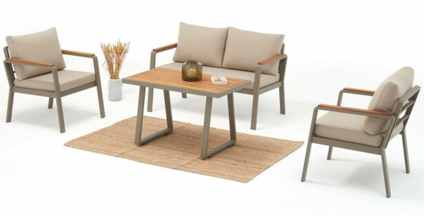Oleskeluryhmä Linento Garden Parma, 4-istuttava, beige