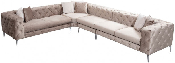 Kulmasohva Linento Furniture Como, 270x310cm, vasen, beige