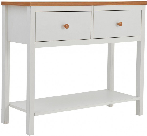 Sivupöytä Linento Furniture Noble V2, valkoinen/ruskea
