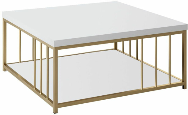 Sohvapöytä Linento Furniture Zenn valkoinen/kulta